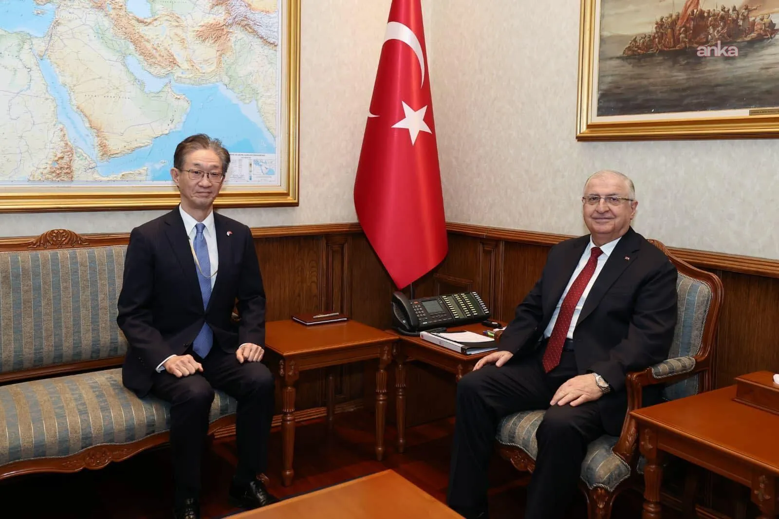 Bakan Güler, Japonya’nın Ankara Büyükelçisi Tamura ile görüştü